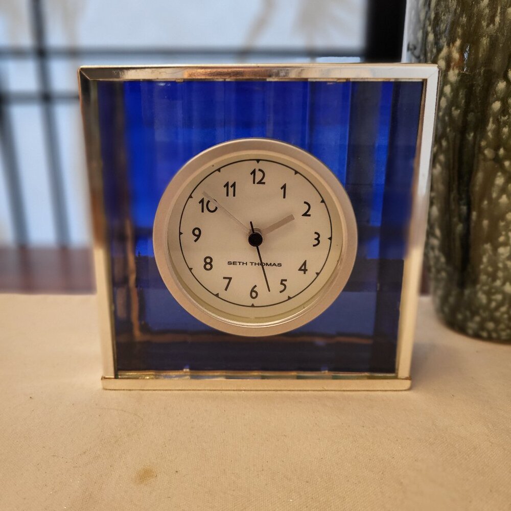 Vintage Art Deco Style Seth Thomas Desk Clock w/ Alarm
